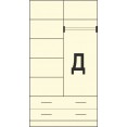 Шкаф со штангой, полками и ящиками ШО-10Д